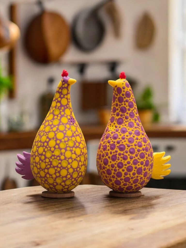 Salt and Pepper Set, Made from Totumo
