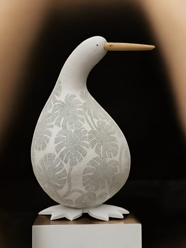 Heron Lamp, made from Totumo