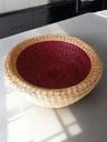 Bowl de doble pared en esparto. Magenta int.