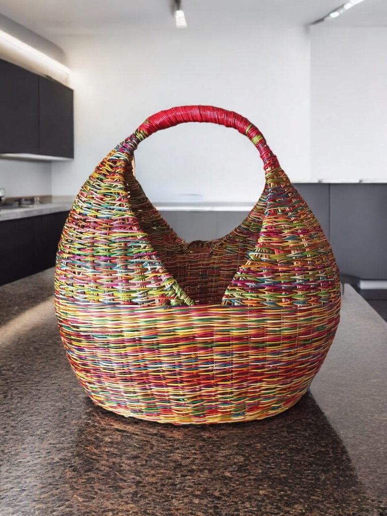 Esparto Basket. Multicolor.