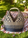Esparto Basket. Black-Natural.