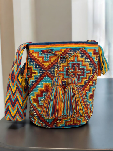 Wayuu Backpack with Crystals