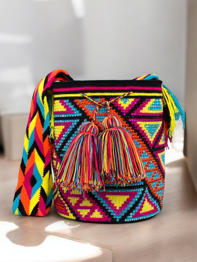 Wayuu Backpack with Crystals
