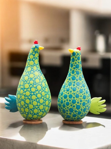 Salt and Pepper Set, Made from Totumo