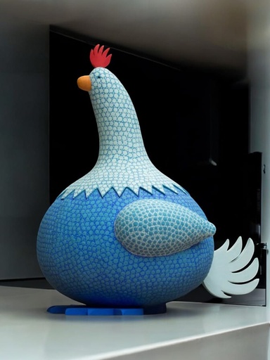 Porta huevos Gallina, hecho en Totumo