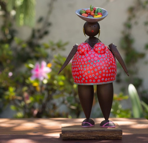 Palenquera - escultura en totumo