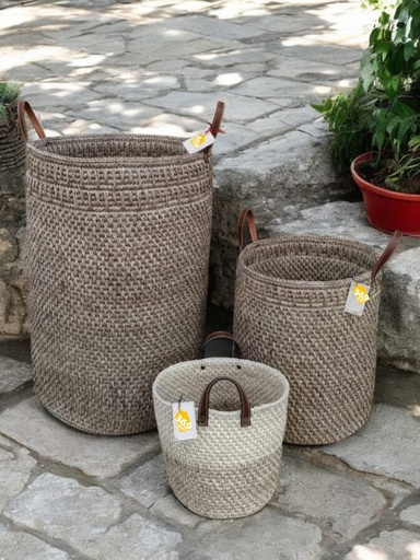Containers with Leather Finishes