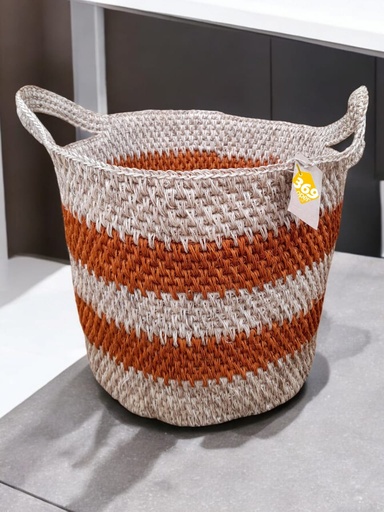 Bicolor Basket with Fique Handles