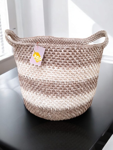 Bicolor Basket, Fique Handles