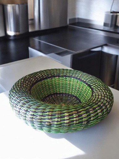 Bowl de doble pared en esparto.