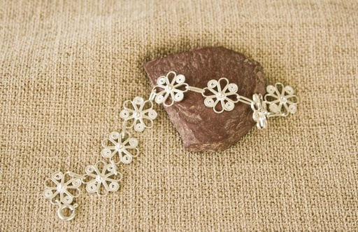 Pulsera Ref. Margaritas en filigrana de plata