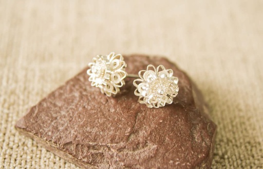 Topos Ref. Doble flor en filigrana de plata