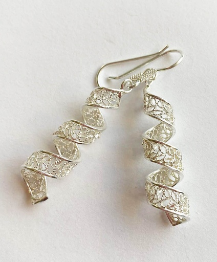 Aretes ref. espiral. Filigrana de plata